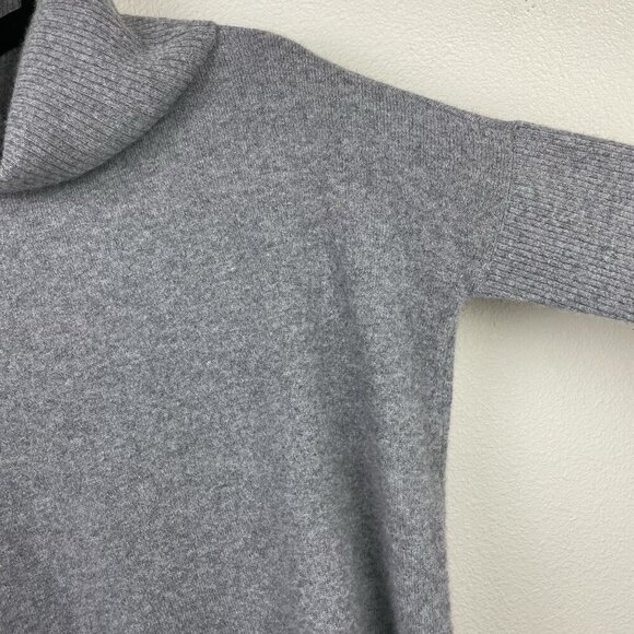 Minnie Rose Women's XS/S Cashmere Turtleneck Tunic Sweater Grey Knit Pullover - Picture 7 of 16